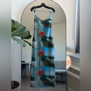 Miaou Blue and Red Maxi Dress
